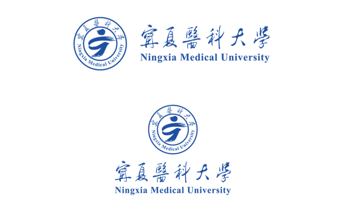 寧夏醫科大學校徽標志矢量圖