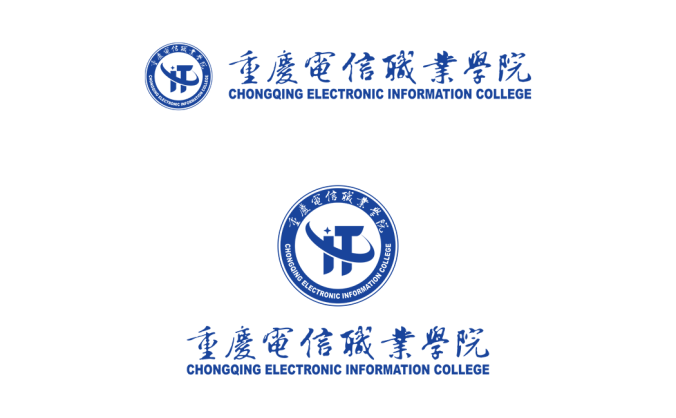 重慶電信職業學院校徽logo標志PNG高清透明底Ai矢量圖