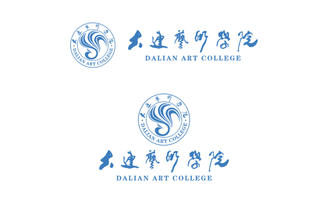 大連藝術學院logo標志矢量圖