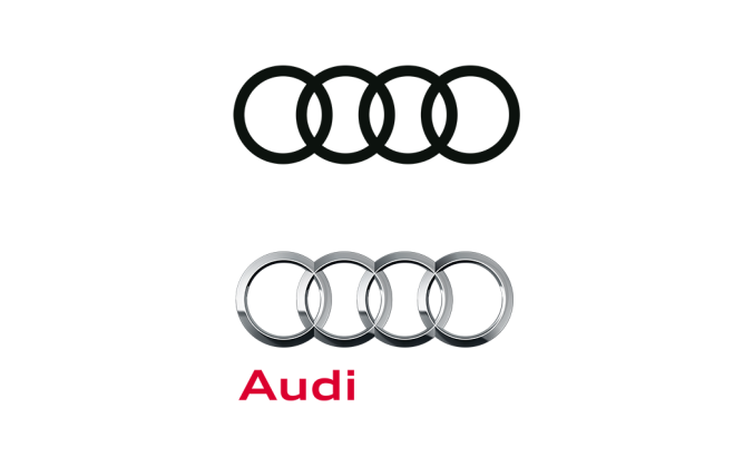 奧迪汽車標(biāo)志logo矢量素材