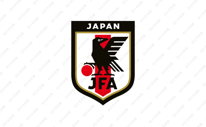 日本國家足球隊隊徽標志矢量圖