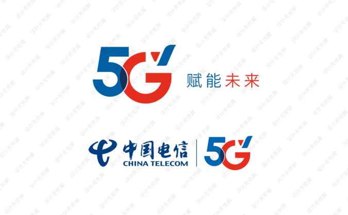 中國(guó)電信5G logo標(biāo)志矢量圖