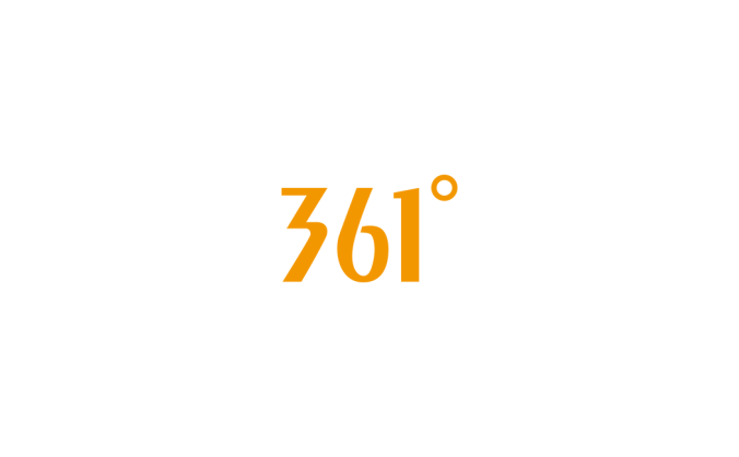 運動品牌361°標志矢量圖