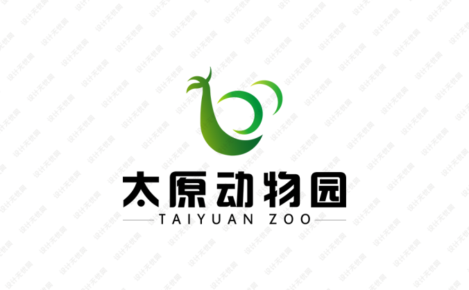太原動物園logo標志矢量圖
