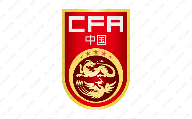 中國國家足球隊隊徽標志矢量圖