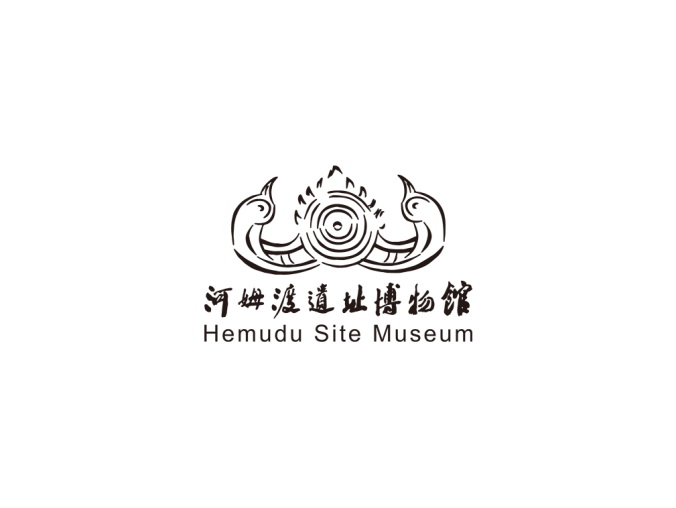 河姆渡遺址博物館logo矢量圖